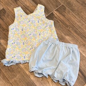 Floral Kids Matching Set - Blue and Yellow